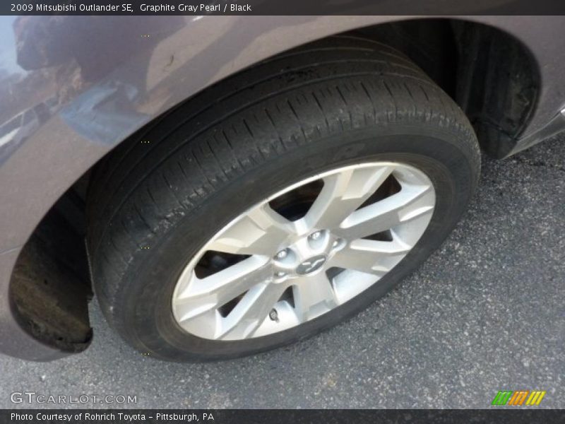 Graphite Gray Pearl / Black 2009 Mitsubishi Outlander SE