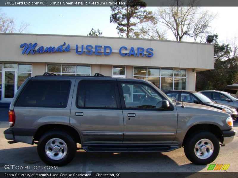 Spruce Green Metallic / Medium Prairie Tan 2001 Ford Explorer XLT