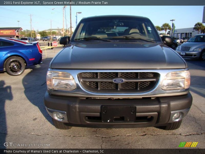 Spruce Green Metallic / Medium Prairie Tan 2001 Ford Explorer XLT