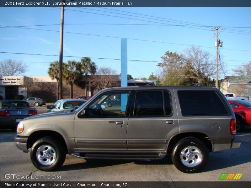 Spruce Green Metallic / Medium Prairie Tan 2001 Ford Explorer XLT