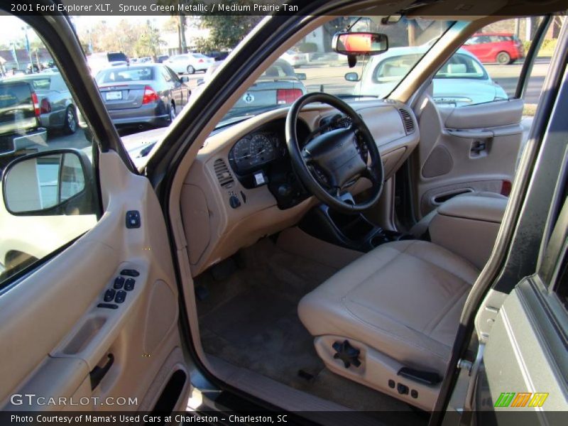 Spruce Green Metallic / Medium Prairie Tan 2001 Ford Explorer XLT