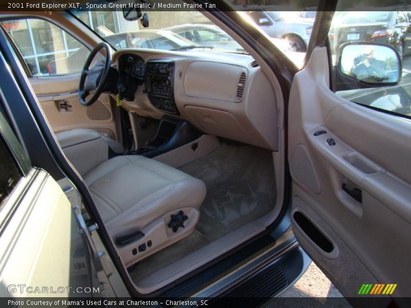 Spruce Green Metallic / Medium Prairie Tan 2001 Ford Explorer XLT