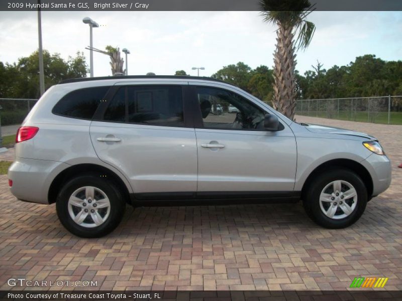 Bright Silver / Gray 2009 Hyundai Santa Fe GLS