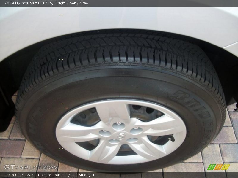 Bright Silver / Gray 2009 Hyundai Santa Fe GLS