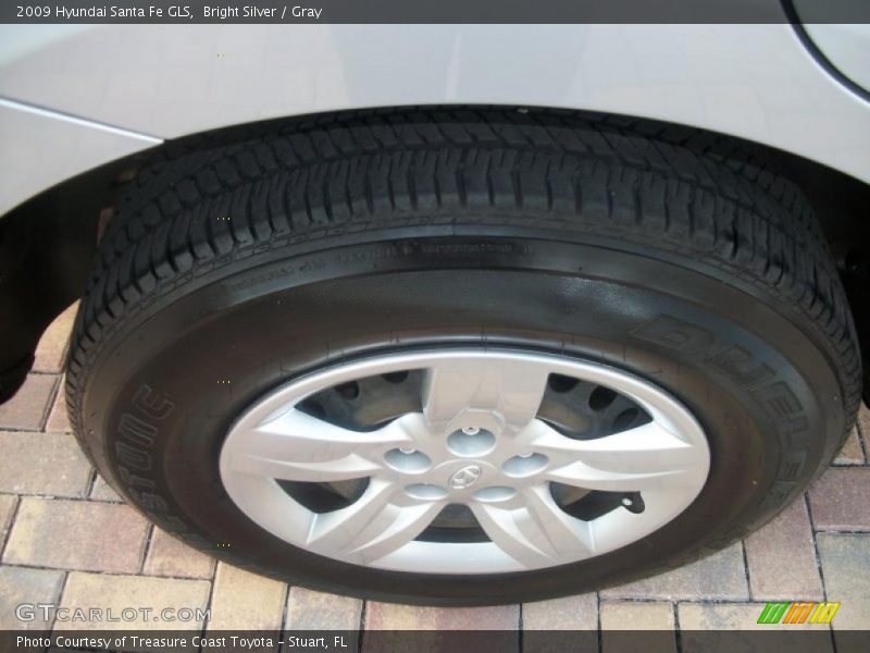 Bright Silver / Gray 2009 Hyundai Santa Fe GLS