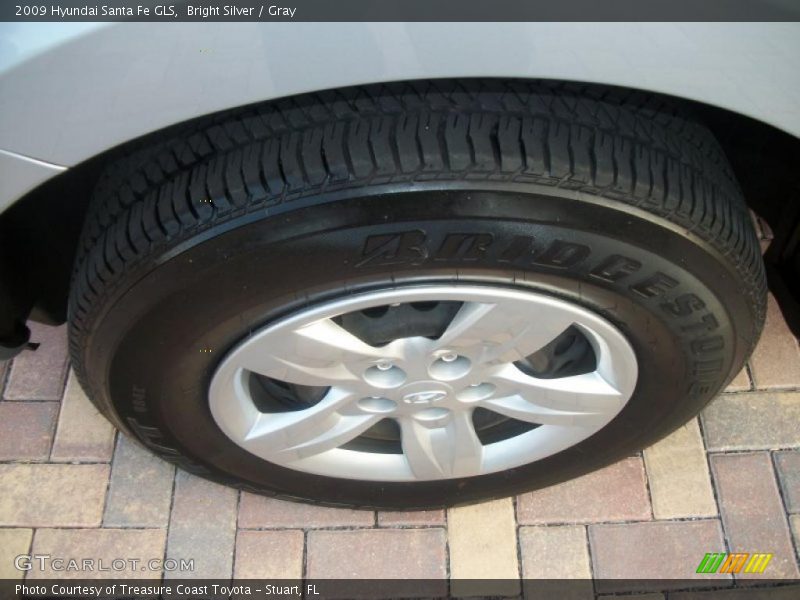 Bright Silver / Gray 2009 Hyundai Santa Fe GLS