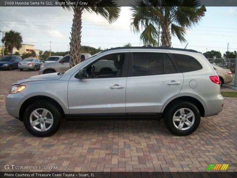 Bright Silver / Gray 2009 Hyundai Santa Fe GLS