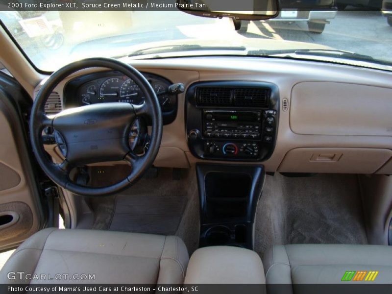 Spruce Green Metallic / Medium Prairie Tan 2001 Ford Explorer XLT