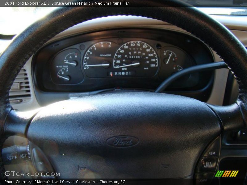 Spruce Green Metallic / Medium Prairie Tan 2001 Ford Explorer XLT