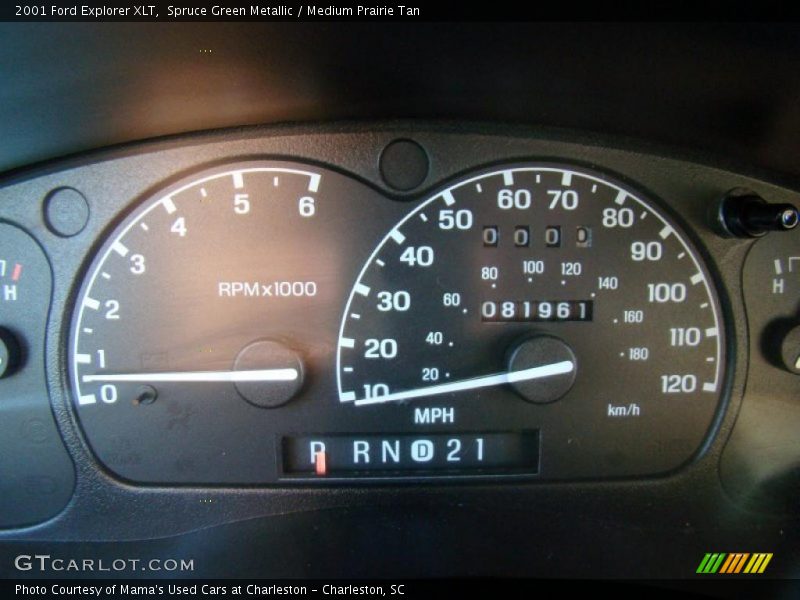 Spruce Green Metallic / Medium Prairie Tan 2001 Ford Explorer XLT