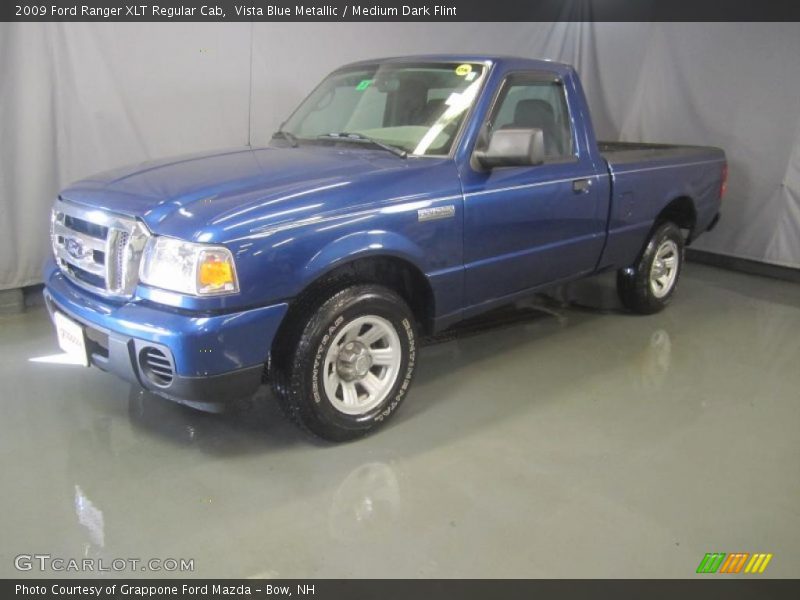 Vista Blue Metallic / Medium Dark Flint 2009 Ford Ranger XLT Regular Cab