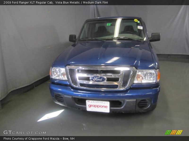 Vista Blue Metallic / Medium Dark Flint 2009 Ford Ranger XLT Regular Cab