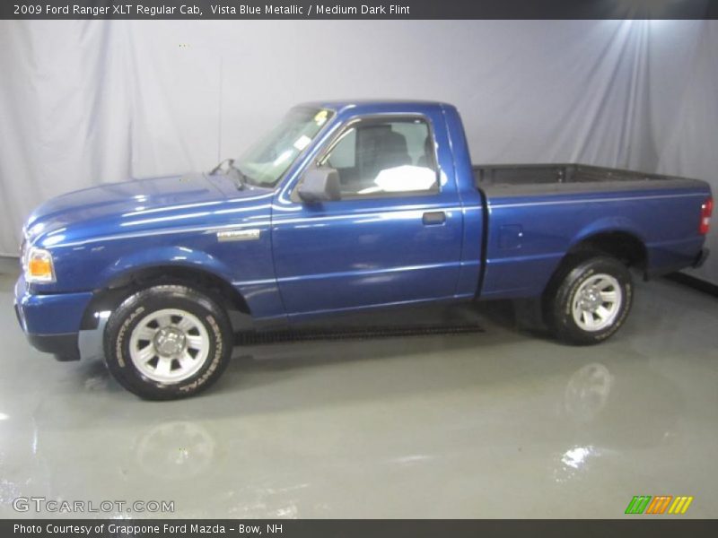 Vista Blue Metallic / Medium Dark Flint 2009 Ford Ranger XLT Regular Cab