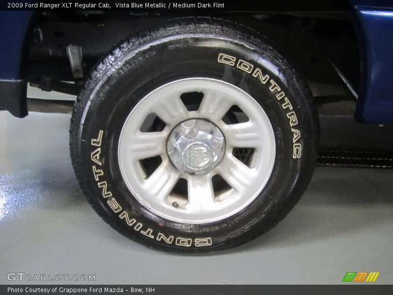 Vista Blue Metallic / Medium Dark Flint 2009 Ford Ranger XLT Regular Cab