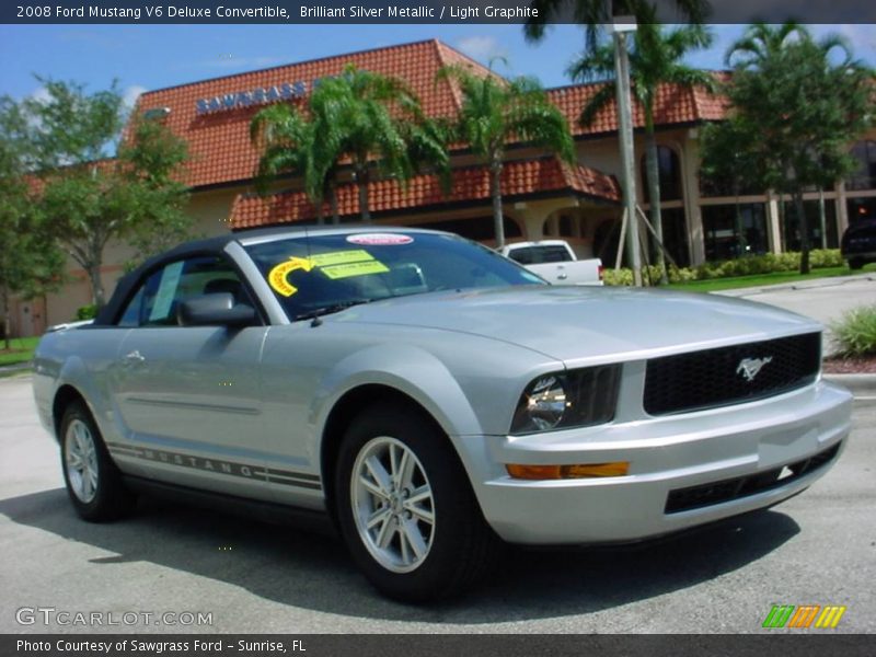 Brilliant Silver Metallic / Light Graphite 2008 Ford Mustang V6 Deluxe Convertible