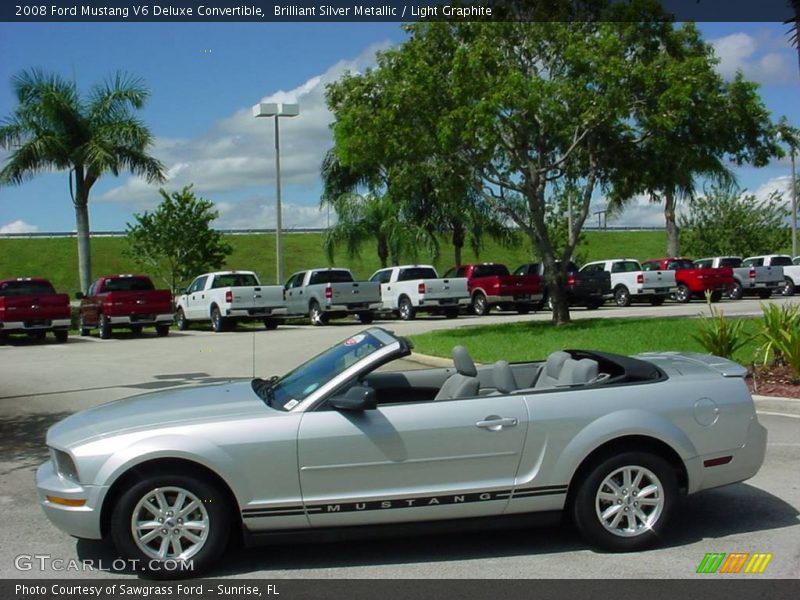 Brilliant Silver Metallic / Light Graphite 2008 Ford Mustang V6 Deluxe Convertible