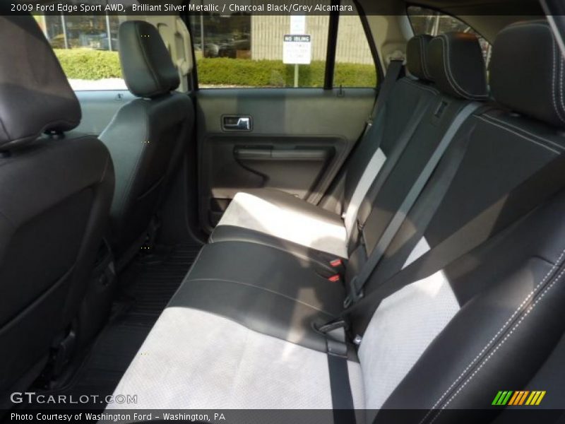 Brilliant Silver Metallic / Charcoal Black/Grey Alcantara 2009 Ford Edge Sport AWD