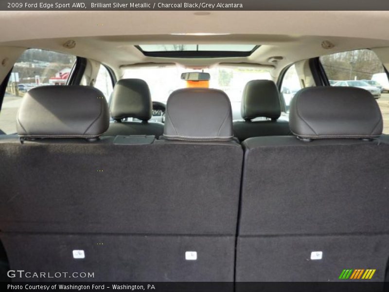 Brilliant Silver Metallic / Charcoal Black/Grey Alcantara 2009 Ford Edge Sport AWD