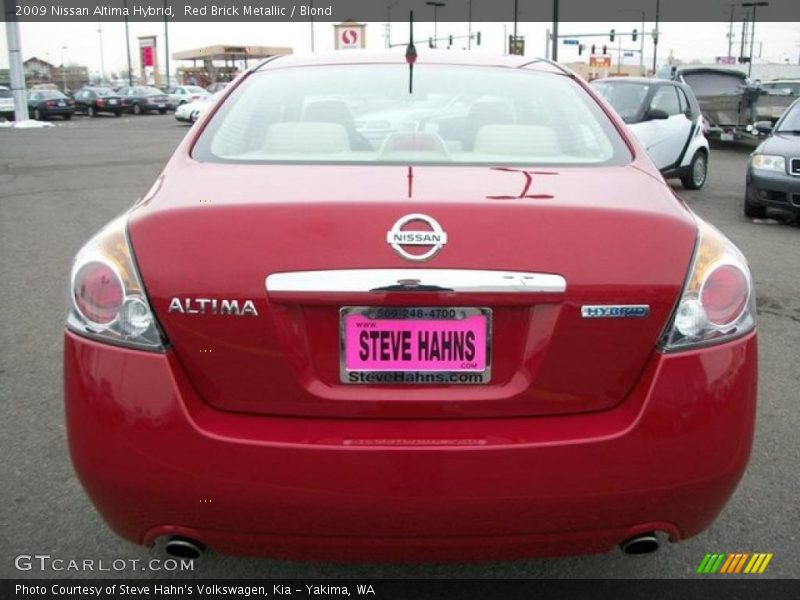 Red Brick Metallic / Blond 2009 Nissan Altima Hybrid
