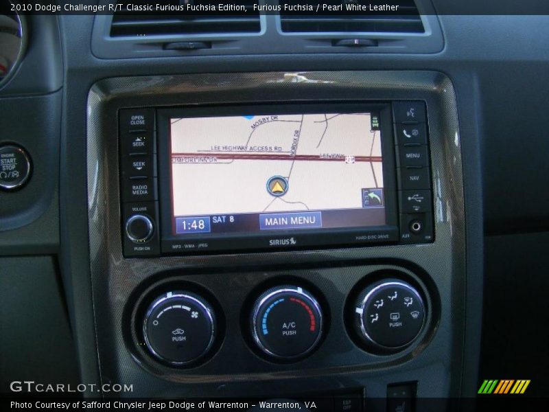 Navigation of 2010 Challenger R/T Classic Furious Fuchsia Edition