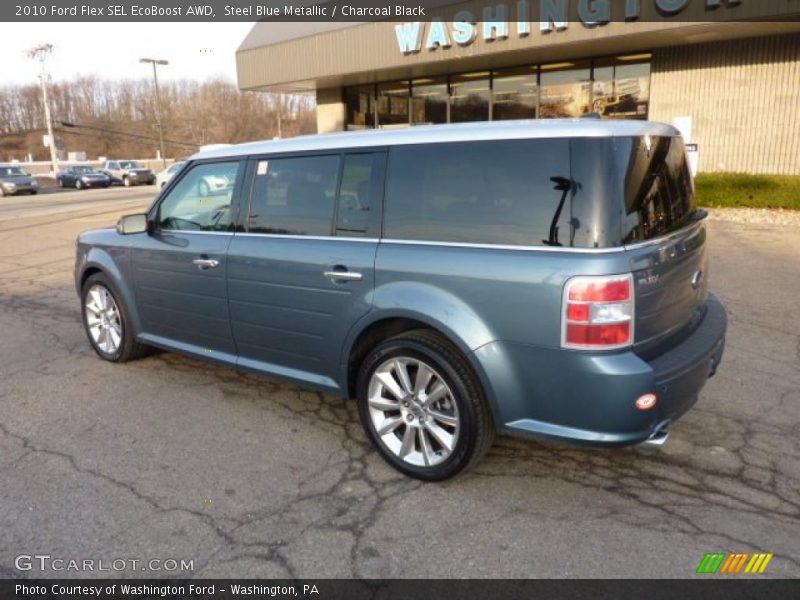 Steel Blue Metallic / Charcoal Black 2010 Ford Flex SEL EcoBoost AWD