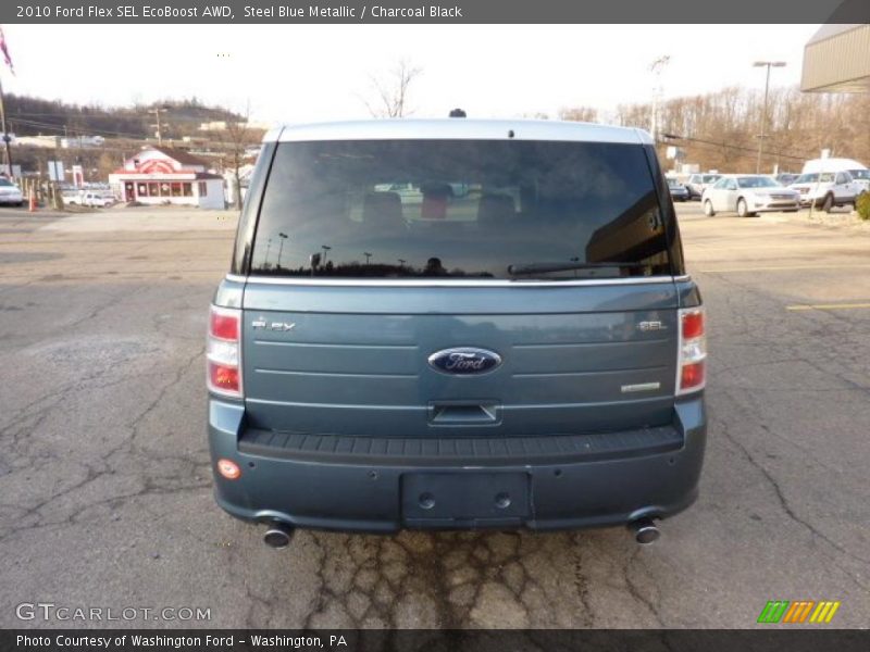 Steel Blue Metallic / Charcoal Black 2010 Ford Flex SEL EcoBoost AWD