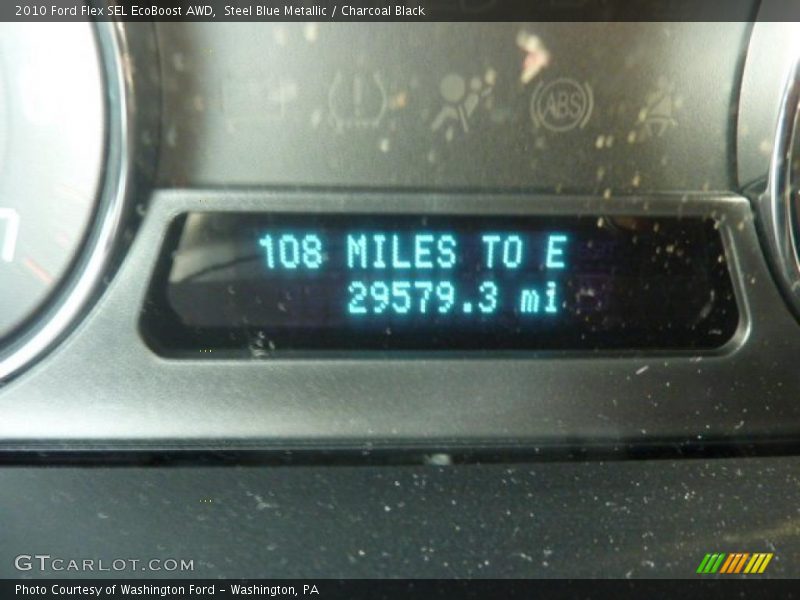 Steel Blue Metallic / Charcoal Black 2010 Ford Flex SEL EcoBoost AWD