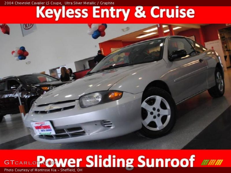 Ultra Silver Metallic / Graphite 2004 Chevrolet Cavalier LS Coupe