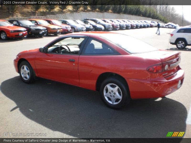 Victory Red / Graphite Gray 2003 Chevrolet Cavalier Coupe