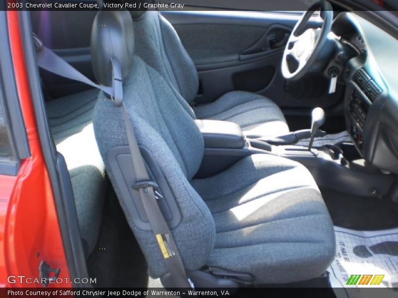 Victory Red / Graphite Gray 2003 Chevrolet Cavalier Coupe