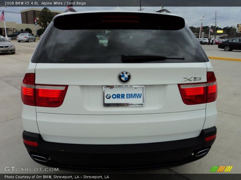Alpine White / Sand Beige 2008 BMW X5 4.8i