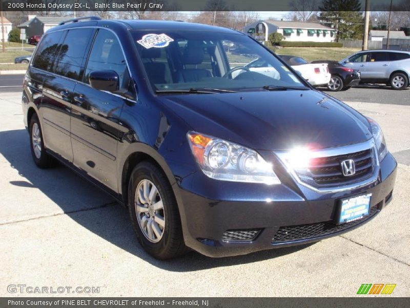 Baltic Blue Pearl / Gray 2008 Honda Odyssey EX-L