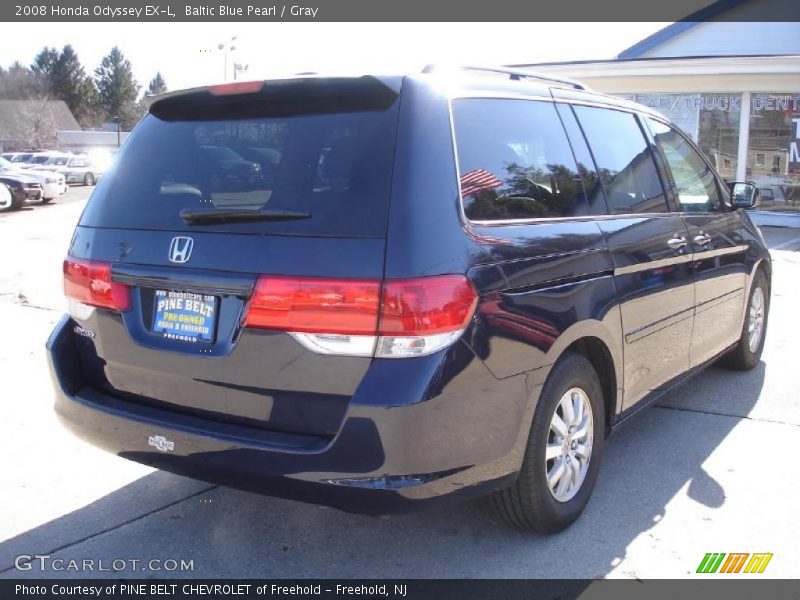 Baltic Blue Pearl / Gray 2008 Honda Odyssey EX-L