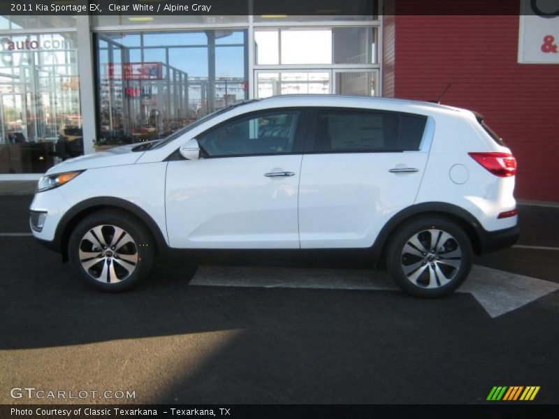 Clear White / Alpine Gray 2011 Kia Sportage EX
