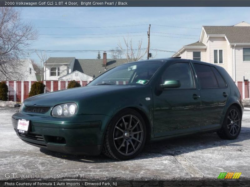 Bright Green Pearl / Black 2000 Volkswagen Golf GLS 1.8T 4 Door