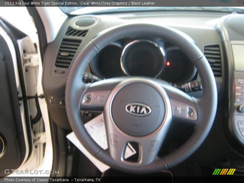 Clear White/Grey Graphics / Black Leather 2011 Kia Soul White Tiger Special Edition