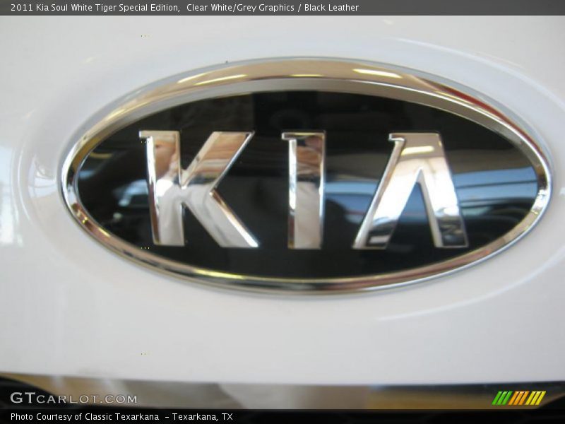 Clear White/Grey Graphics / Black Leather 2011 Kia Soul White Tiger Special Edition