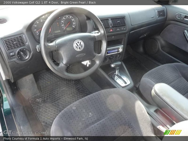 Bright Green Pearl / Black 2000 Volkswagen Golf GLS 1.8T 4 Door