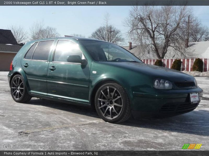 Bright Green Pearl / Black 2000 Volkswagen Golf GLS 1.8T 4 Door