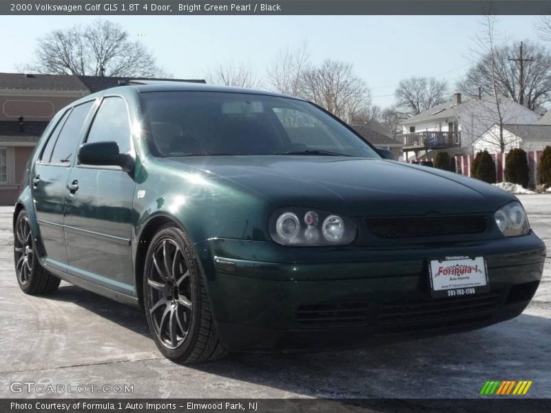 Bright Green Pearl / Black 2000 Volkswagen Golf GLS 1.8T 4 Door