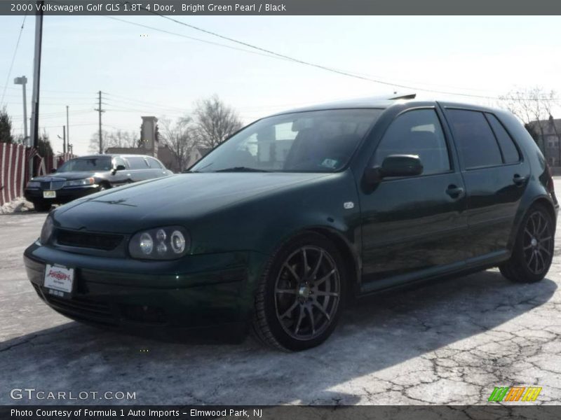 Bright Green Pearl / Black 2000 Volkswagen Golf GLS 1.8T 4 Door