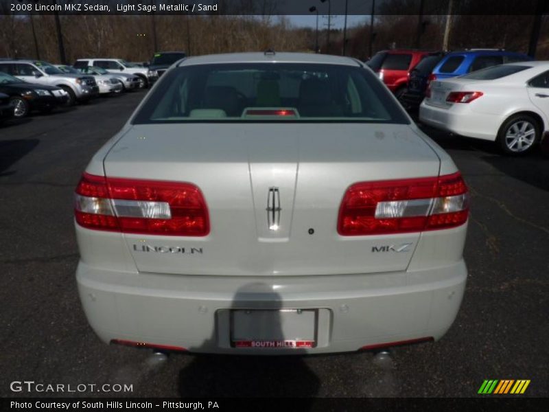 Light Sage Metallic / Sand 2008 Lincoln MKZ Sedan