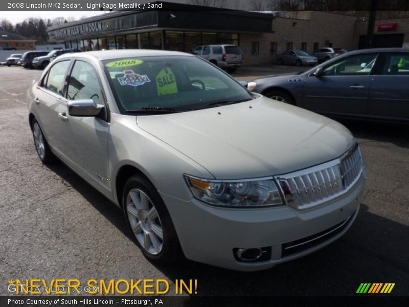 Light Sage Metallic / Sand 2008 Lincoln MKZ Sedan