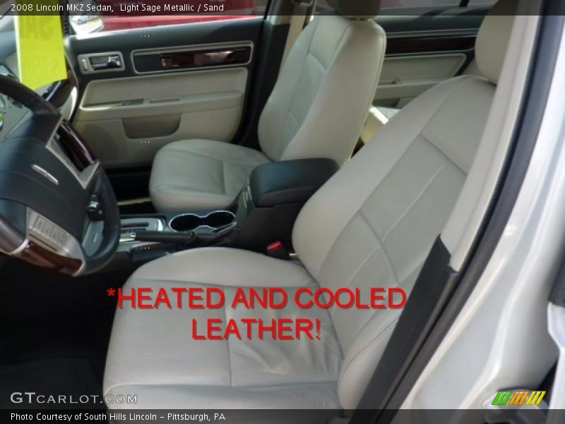 Light Sage Metallic / Sand 2008 Lincoln MKZ Sedan