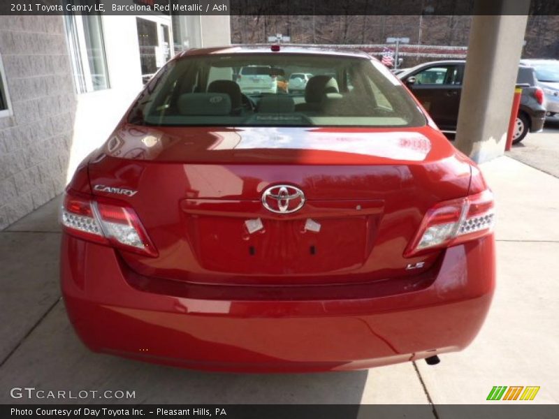 Barcelona Red Metallic / Ash 2011 Toyota Camry LE
