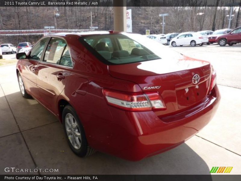 Barcelona Red Metallic / Ash 2011 Toyota Camry LE