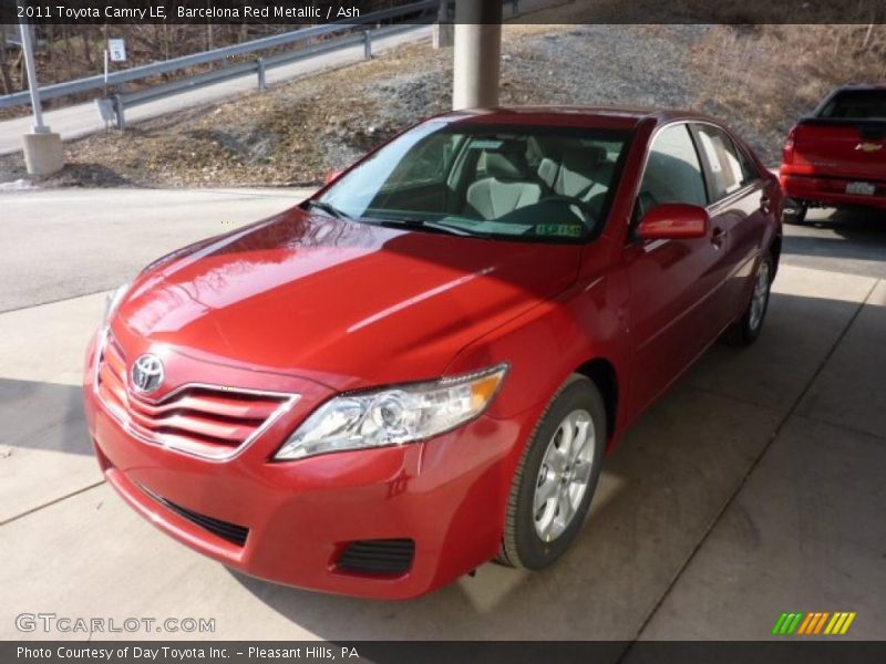 Barcelona Red Metallic / Ash 2011 Toyota Camry LE