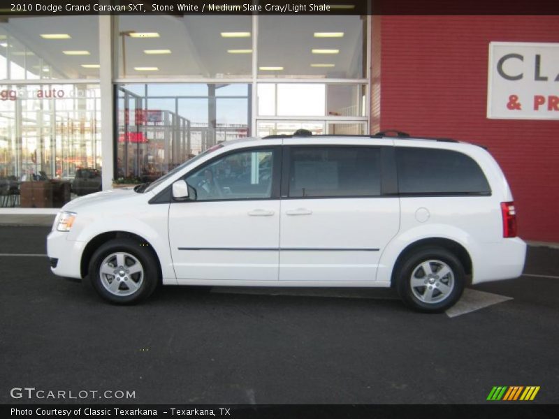 Stone White / Medium Slate Gray/Light Shale 2010 Dodge Grand Caravan SXT