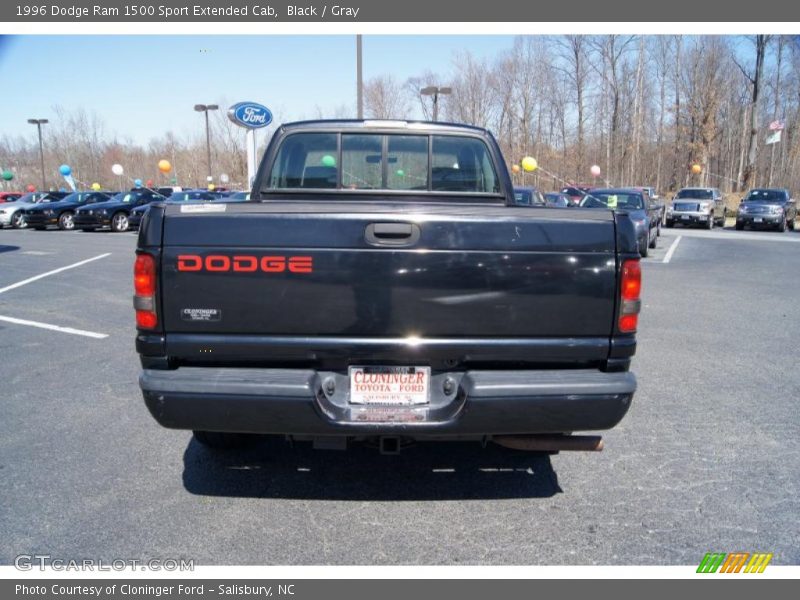 Black / Gray 1996 Dodge Ram 1500 Sport Extended Cab