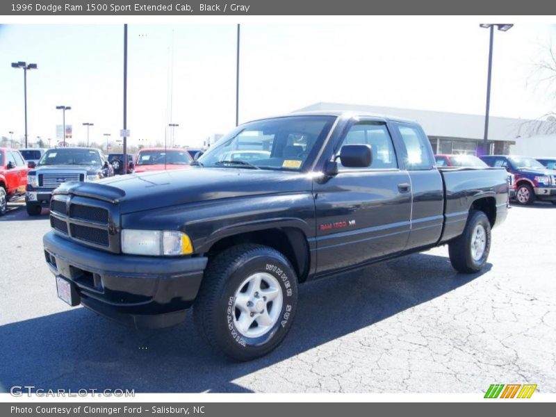 Black / Gray 1996 Dodge Ram 1500 Sport Extended Cab